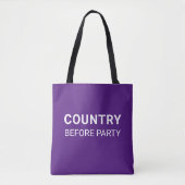 Purple Country Before Party Political  トートバッグ (正面)