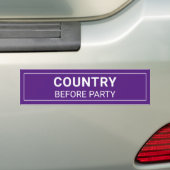 Purple Country Before Party Political バンパーステッカー (車上)