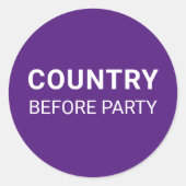 Purple Country Before Party Political  ラウンドシール (正面)