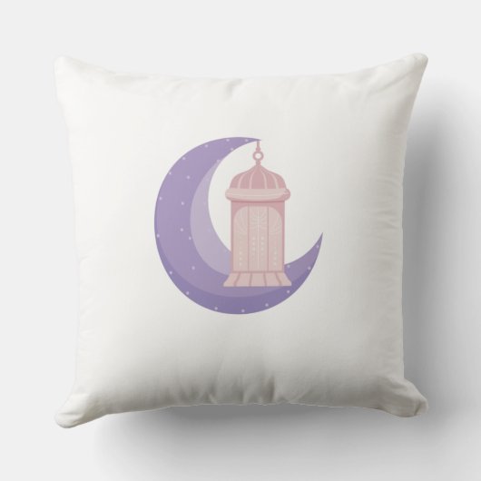 Purple Crescent & Lantern Pillow  クッション (裏面)