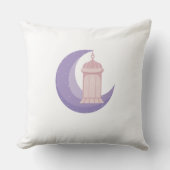 Purple Crescent & Lantern Pillow  クッション (正面)