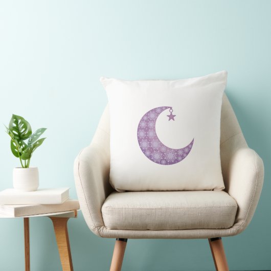 Purple Crescent Moon Pillow クッション (椅子)