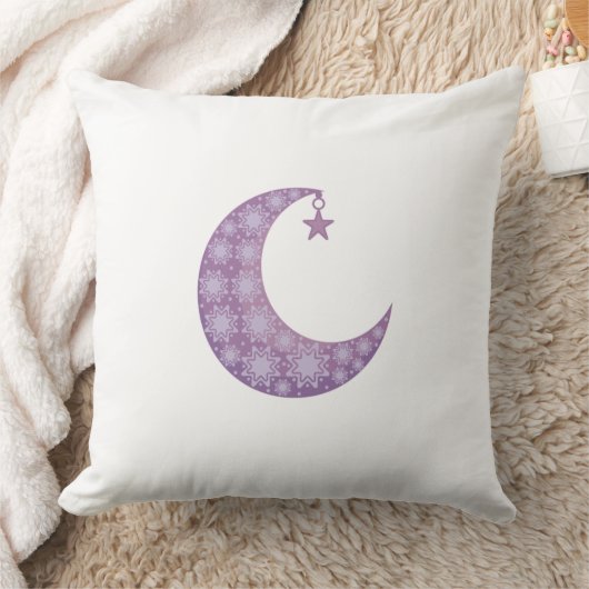 Purple Crescent Moon Pillow クッション (ブランケット)