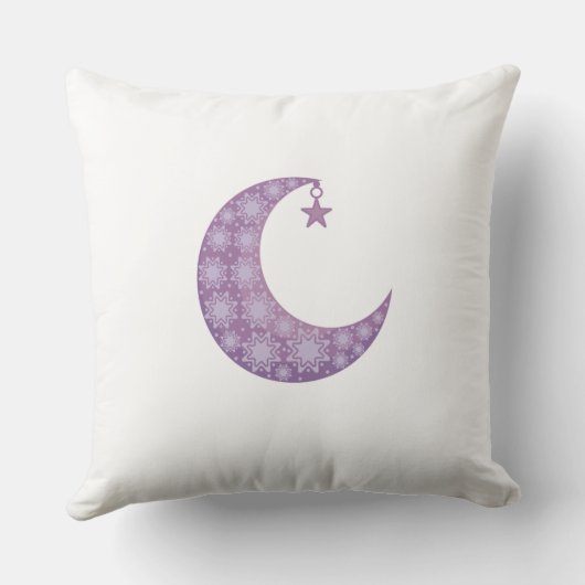 Purple Crescent Moon Pillow クッション (裏面)