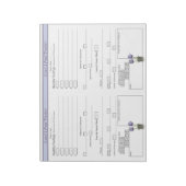 Purple Crocus 5および1 Daily Food Trackerメモ帳 ノートパッド (回転)