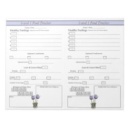 Purple Crocus 5および1 Daily Food Trackerメモ帳 ノートパッド