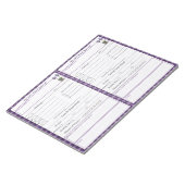 Purple Crocus 5 - 1 Food Journal Pagesメモ帳 ノートパッド (アングル)