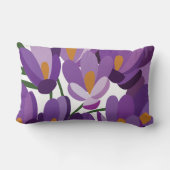 Purple Crocus Floral ランバークッション (裏面)