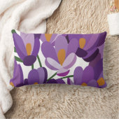Purple Crocus Floral ランバークッション (ブランケット)