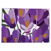 Purple Crocus Floral ラージペーパーバッグ (裏面)