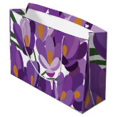 Purple Crocus Floral ラージペーパーバッグ (裏面アングル)