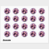 Purple Crocus Stickers ラウンドシール (シート)