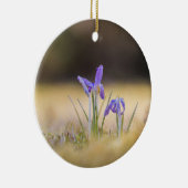 Purple Crocusesの自然写真 セラミックオーナメント (右)