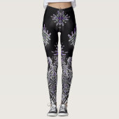 Purple Crystal Geometry Leggings レギンス (正面)