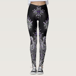 Purple Crystal Geometry Leggings レギンス