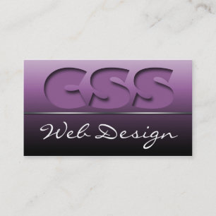 Purple CSS webデザインの名お洒落刺 名刺
