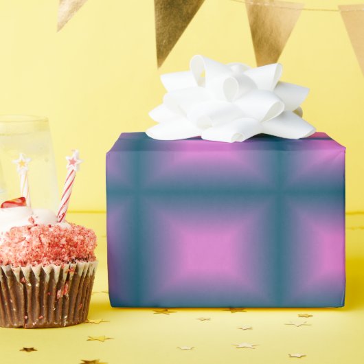 Purple Cube ラッピングペーパー (誕生日パーティー)