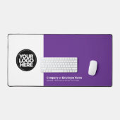 Purple | Custom Business Logo Name, Slogan デスクマット (キーボード&マウス)