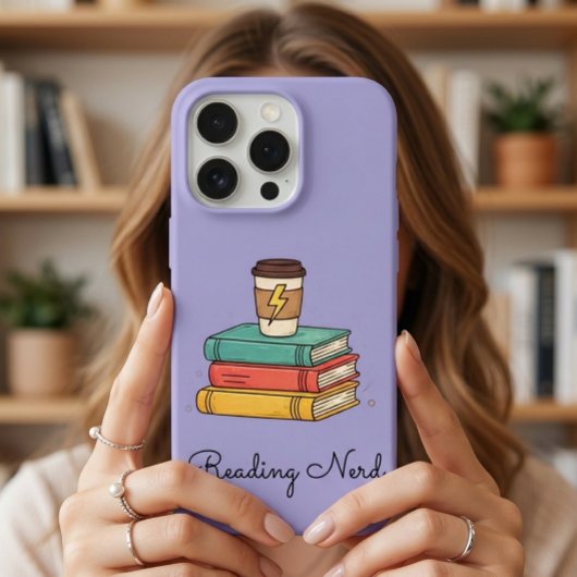purple Cute Books Nerd Viral Gift Love iPhoneケース