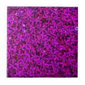 purple Cute Flowers タイル (正面)
