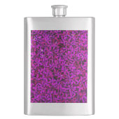 purple Cute Flowers フラスク (正面)