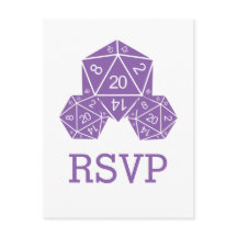 Purple D20サイコロ対応はがき