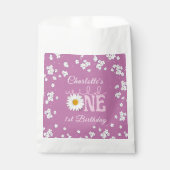 Purple Daisy Wild One 1st Birthday フェイバーバッグ (正面)