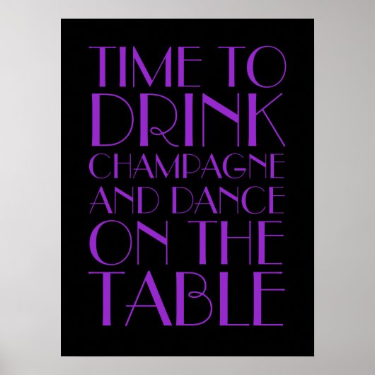 Purple Dancing Flappers Party Poster ポスター (正面)