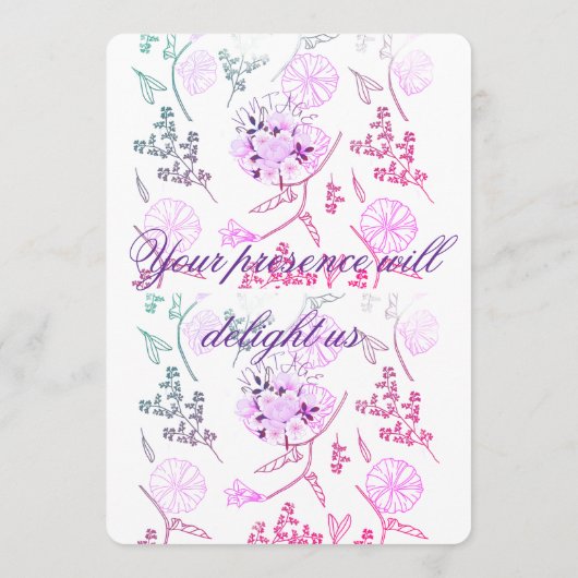 Purple date 招待状 (裏面)