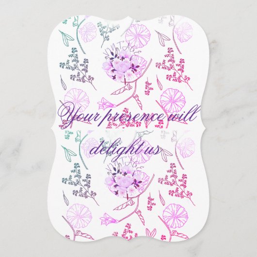 Purple date 招待状 (裏面)