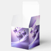 Purple Decorative Christmas Ball Holiday Favor Box フェイバーボックス (オープン)