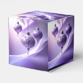 Purple Decorative Christmas Ball Holiday Favor Box フェイバーボックス (裏面サイド)
