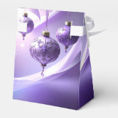 Purple Decorative Christmas Ball Holiday Gift Box フェイバーボックス (裏面サイド)