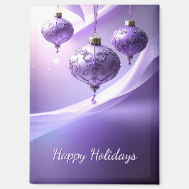 Purple Decorative Christmas Ball Holiday Magnet マグネット