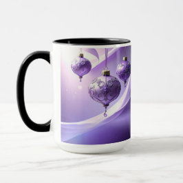 Purple Decorative Christmas Ball Holiday Mug マグカップ