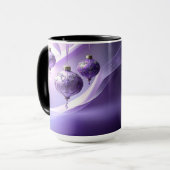 Purple Decorative Christmas Ball Holiday Mug マグカップ (正面左)