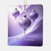 Purple Decorative Christmas Ball Holiday Ornament セラミックオーナメント (左)