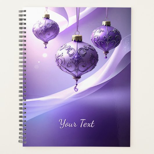 Purple Decorative Christmas Ball Holiday Planner プランナー手帳 (正面)