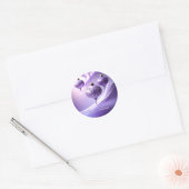 Purple Decorative Christmas Ball Holiday Sticker ラウンドシール (封筒)