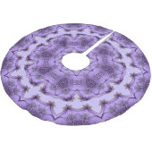 Purple Decorative Christmas Tree Skirt ブラッシュドポリエステルツリースカート (アングル)