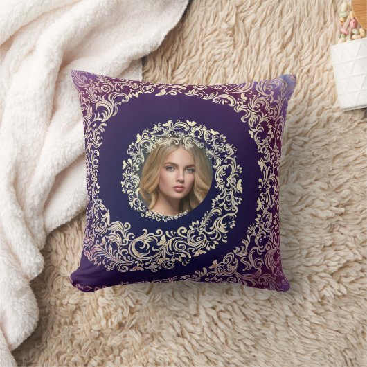 Purple Decorative Photo クッション (ブランケット)