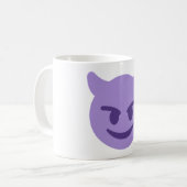 Purple Devil Emoji コーヒーマグカップ (正面左)