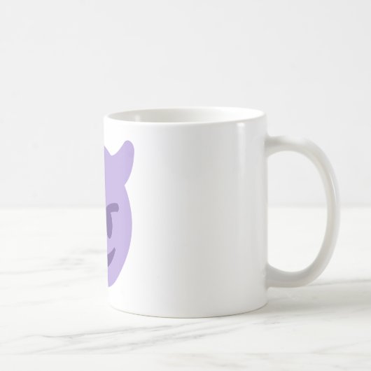 Purple Devil Emoji コーヒーマグカップ (右)