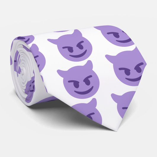Purple Devil Emoji ネクタイ (ロール)