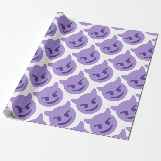 Purple Devil Emoji ラッピングペーパー (アンロールド)