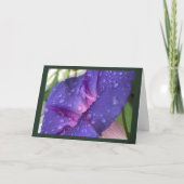 Purple Dewdrop Morning Glory Blank カード (正面)