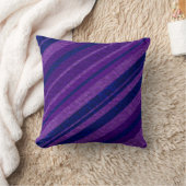 Purple Diagonal Stripes クッション (ブランケット)