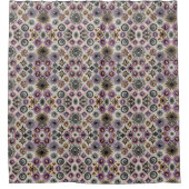 Purple Diamonds Mid Century Modern Shower Curtain シャワーカーテン (正面)