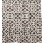 Purple Diamonds Mid Century Modern Shower Curtain シャワーカーテン (正面)