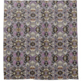 Purple Diamonds Mid Century Modern Shower Curtain シャワーカーテン (正面)